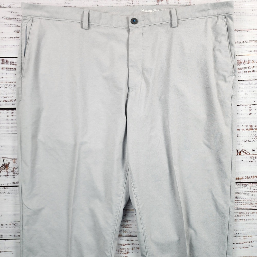 Tommy Bahama On Par Performance Chino Pants Mens 46x30 Light Grey